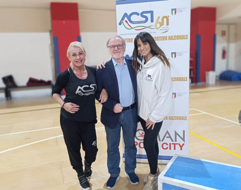 Antonella Lizza, il presidente ACSI Antonino Viti e Patrizia Bio