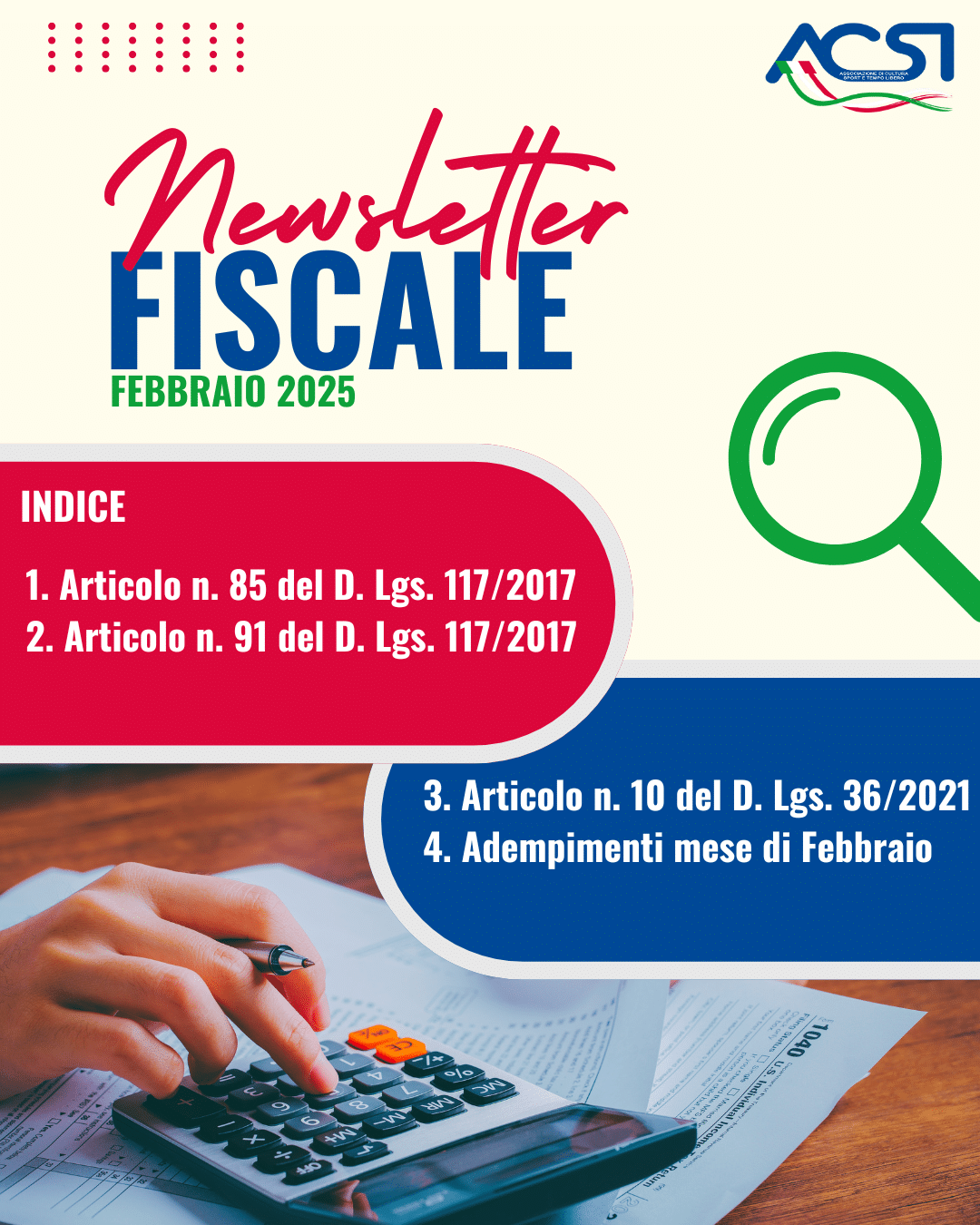 NEWSLETTER FISCALE ACSI &ndash; FEBBRAIO 2025
