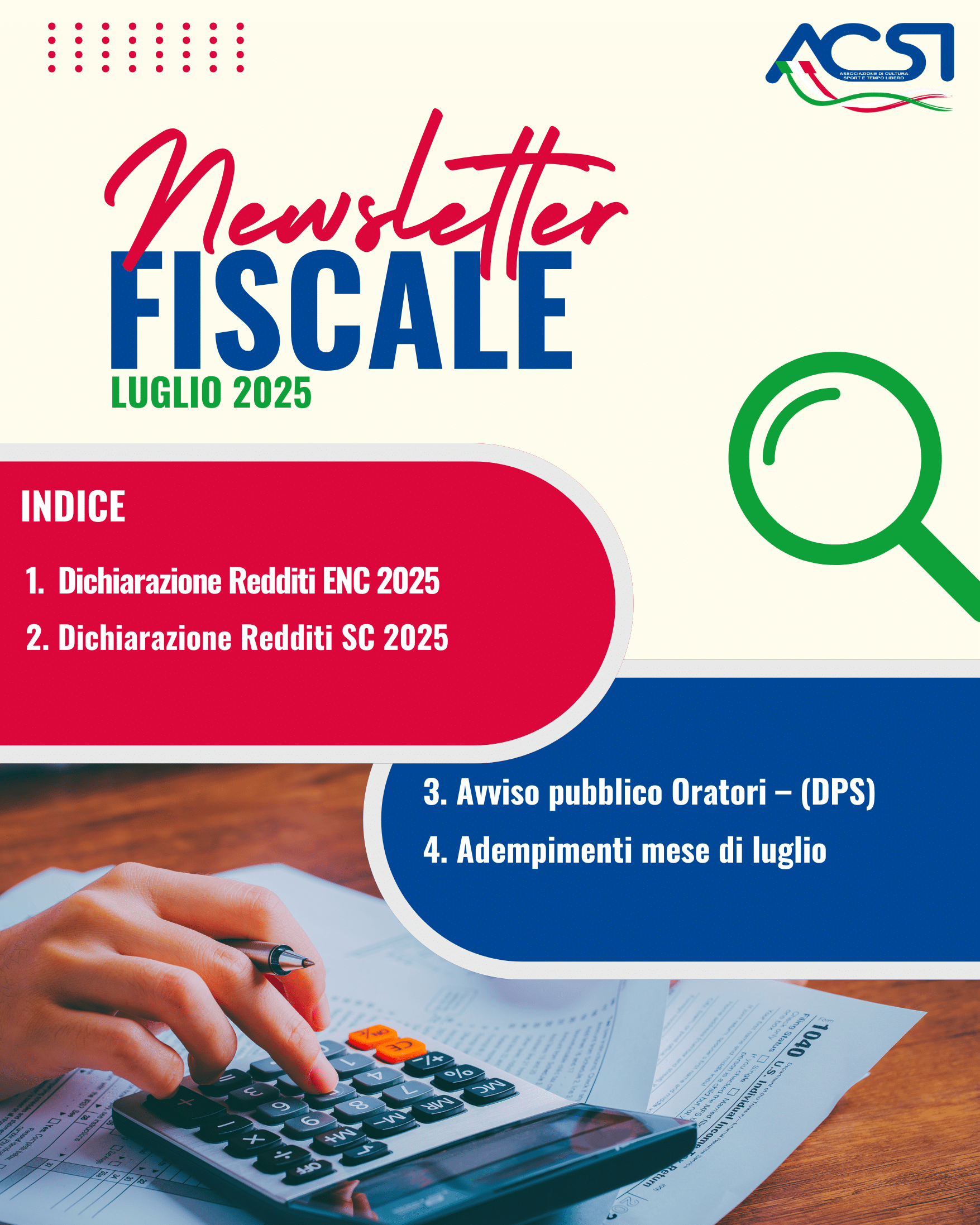NEWSLETTER FISCALE ACSI &ndash; LUGLIO 2025
