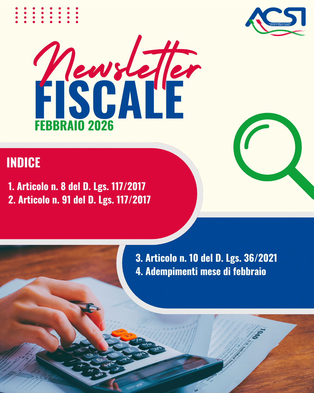 NEWSLETTER FISCALE ACSI &ndash; FEBBRAIO 2026
